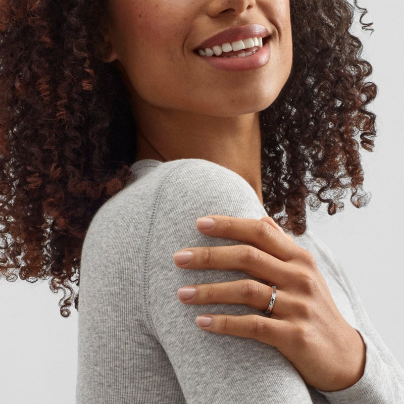 Silpada 'Stellar Stable' Stacking Ring in Hammered Sterling Silver, Size 10, Size 10 - Image 4